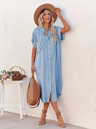 Madeleine™ - Pocketed Shirt Dress