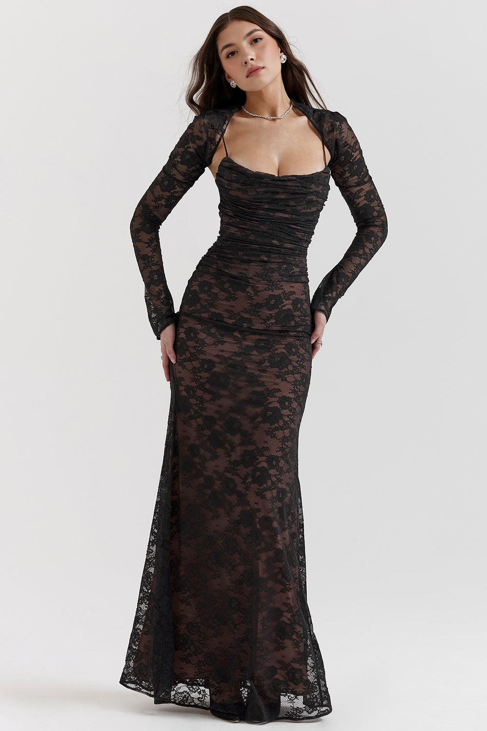 Diana™ - Elegant Lace Maxi Gown