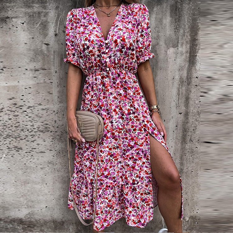 Niamh™ - Chic Floral Elegance Dress