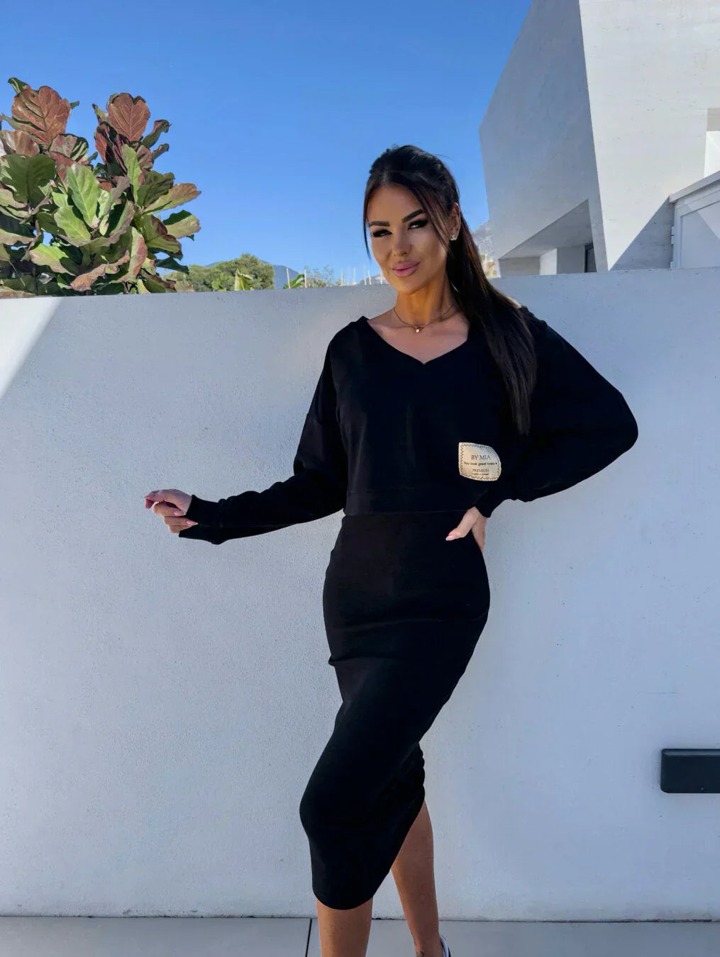 Katharina™ - Casual Ensemble Dress & Sweatshirt