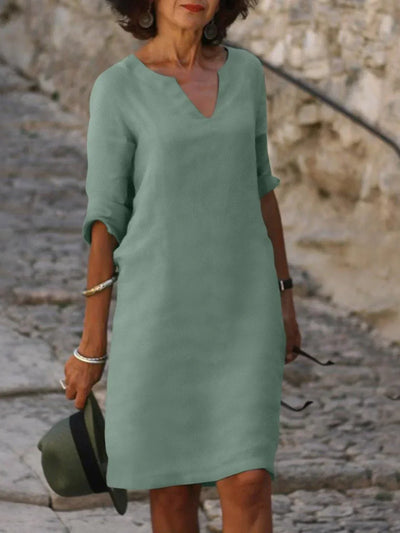 Maisie™ - V-Neck Dress with Tummy Covering