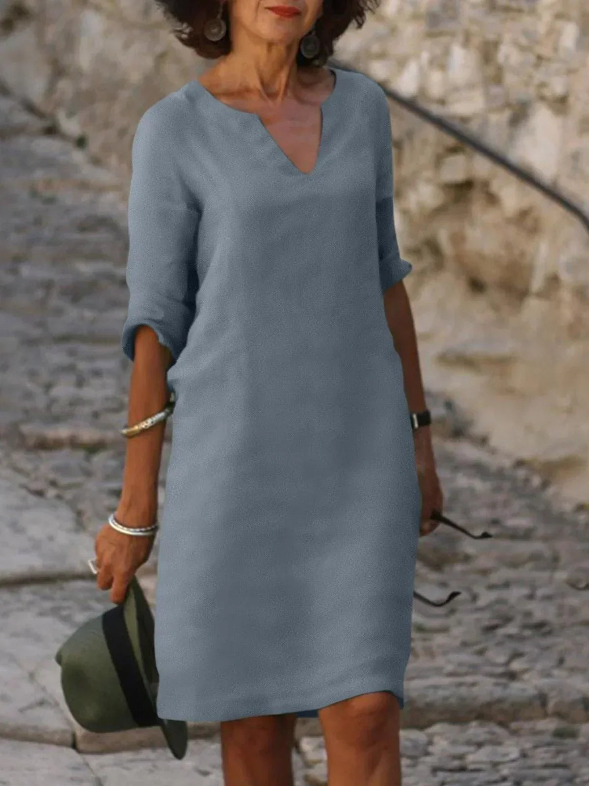 Maisie™ - V-Neck Dress with Tummy Covering