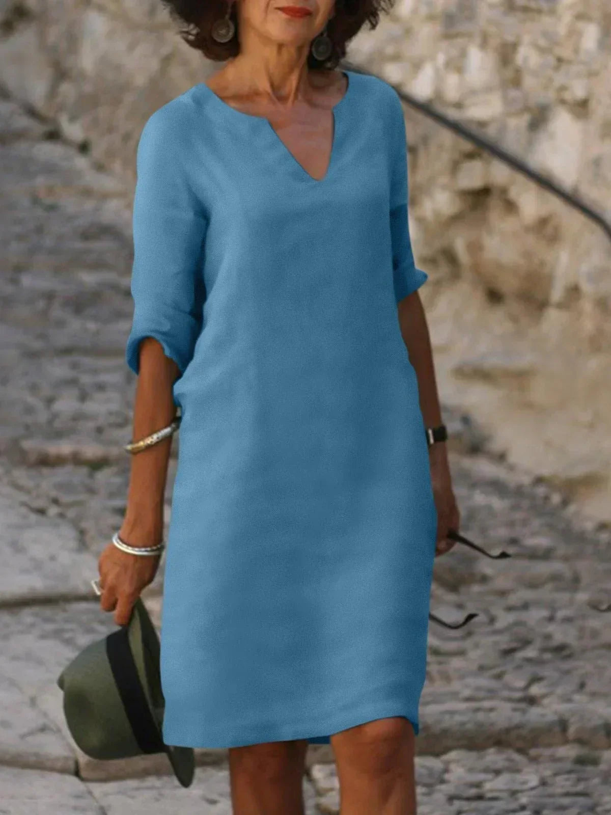 Maisie™ - V-Neck Dress with Tummy Covering