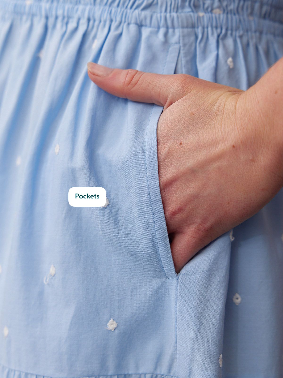 Maya | Blue Cotton Summer Dress