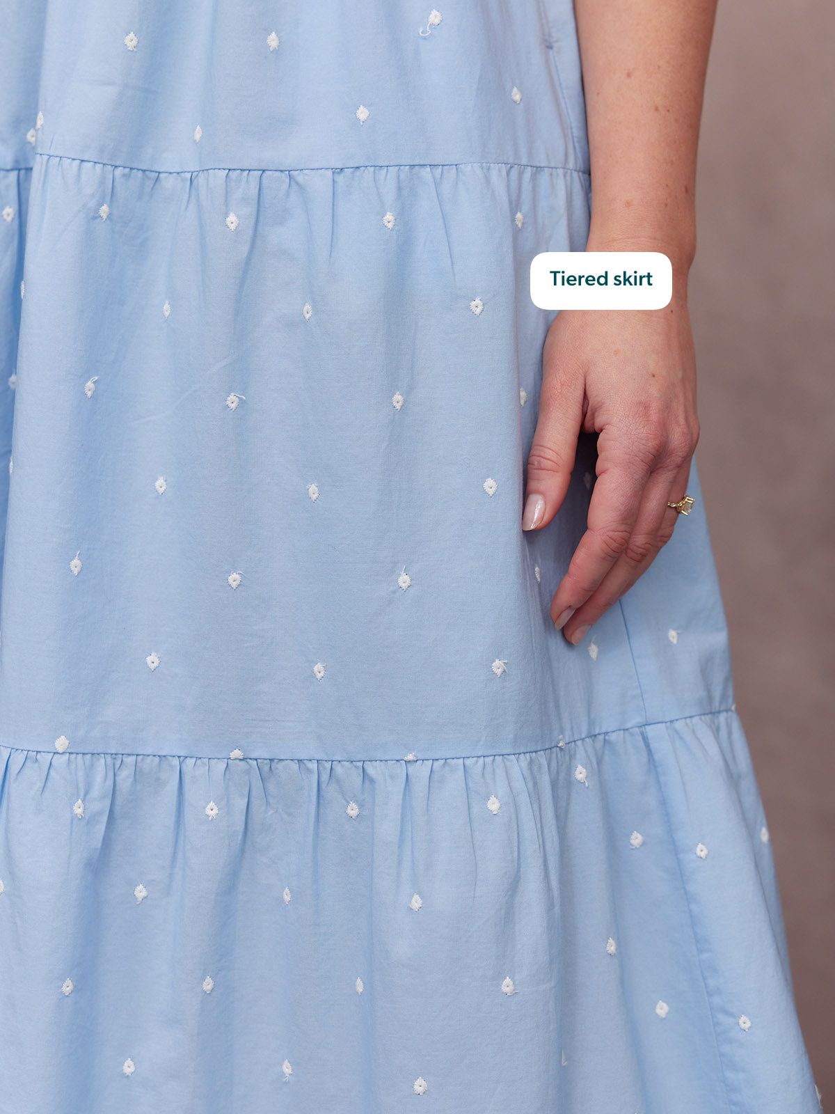 Maya | Blue Cotton Summer Dress