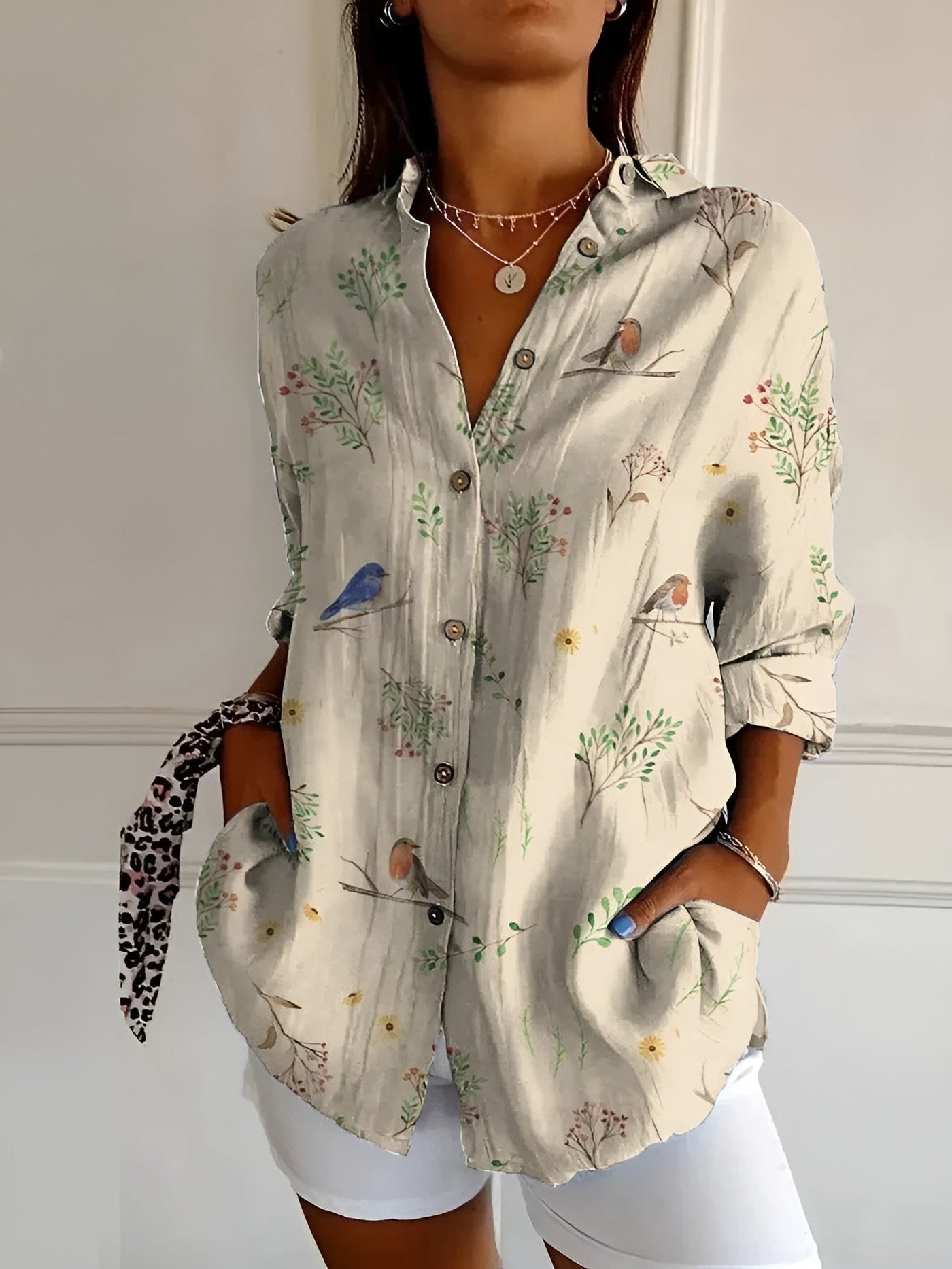 Maja™ – Vintage Floral Print Blouse
