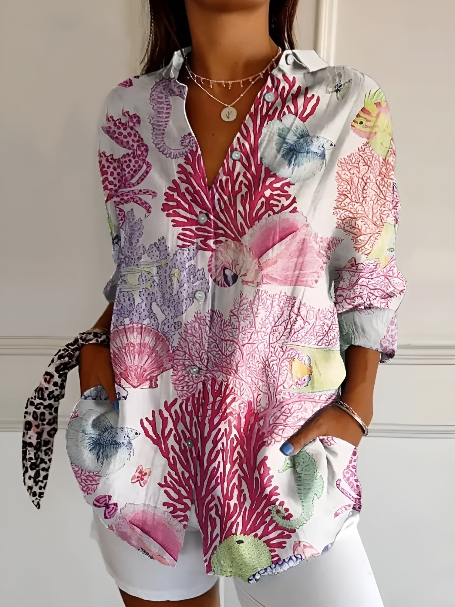 Maja™ – Vintage Floral Print Blouse