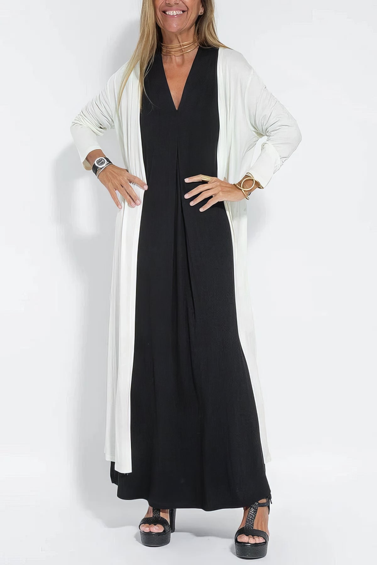 Anja™ - Elegant Long dress + Matching Cardigan