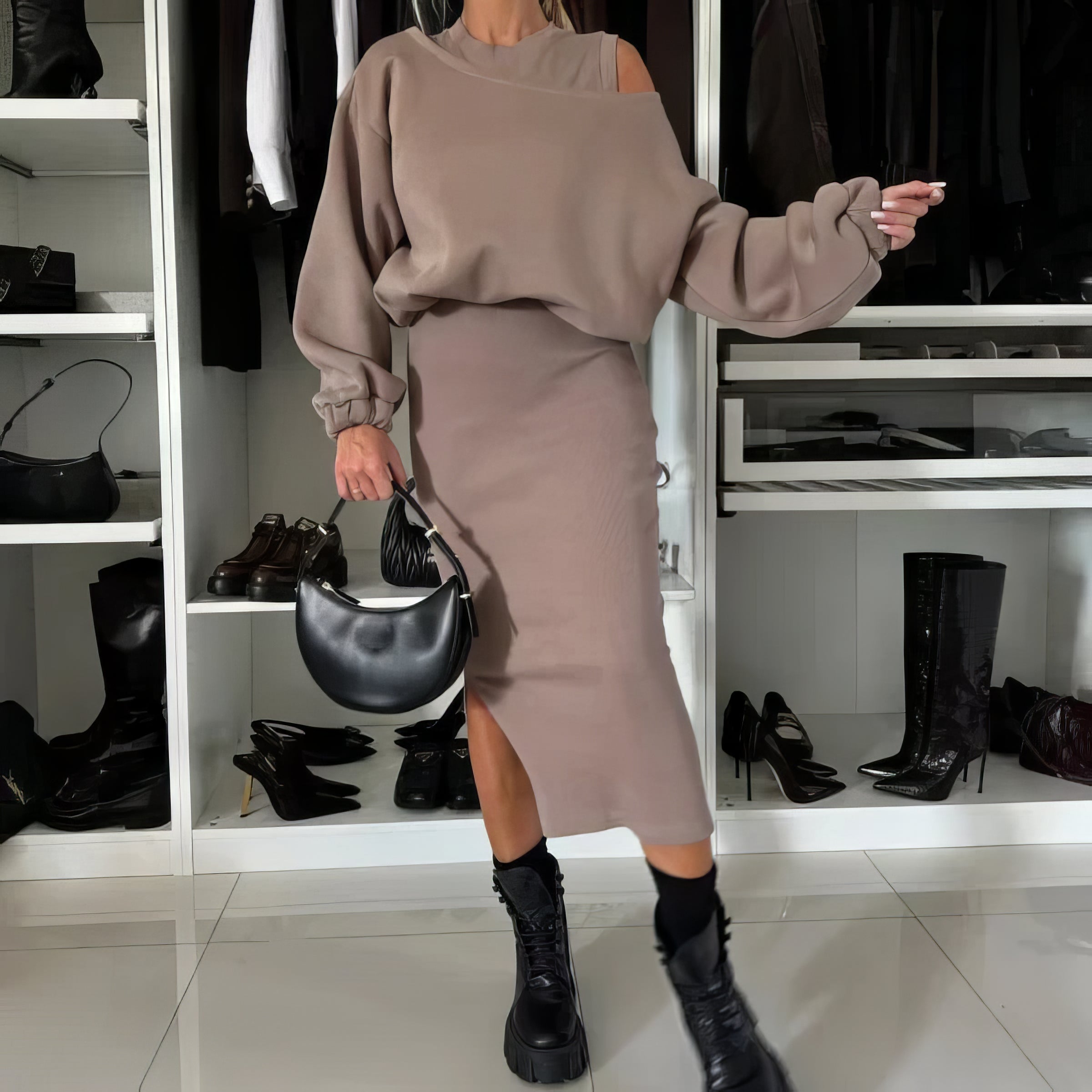Marissa™ - 2 Piece Sleeveless Sweatshirt and Dress Set