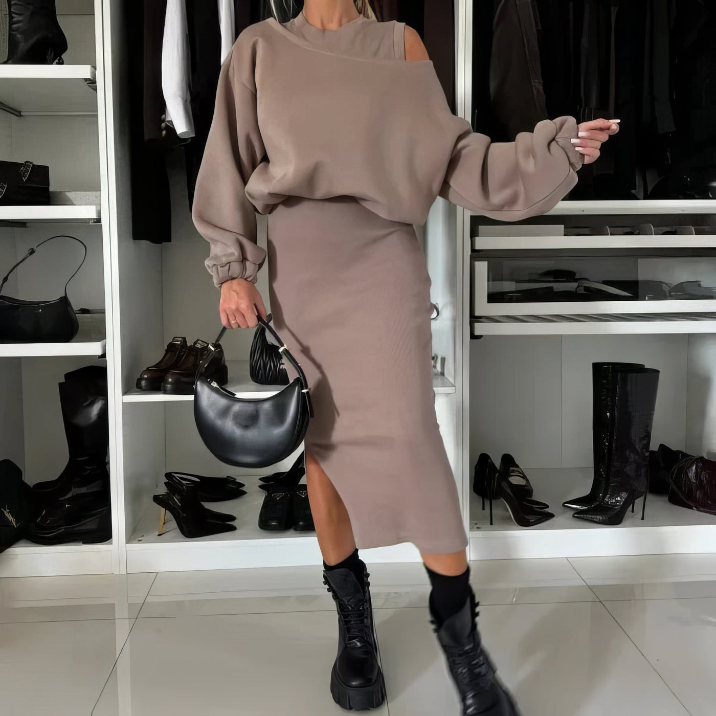 Marissa™ - 2 Piece Sleeveless Sweatshirt and Dress Set