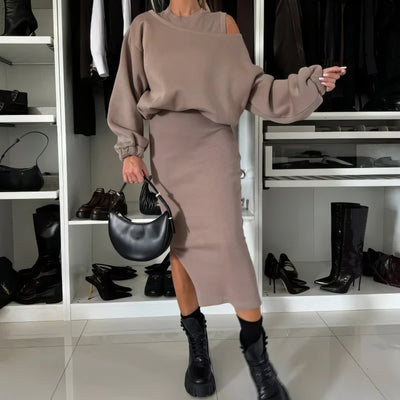 Marissa™ - 2 Piece Sleeveless Sweatshirt and Dress Set