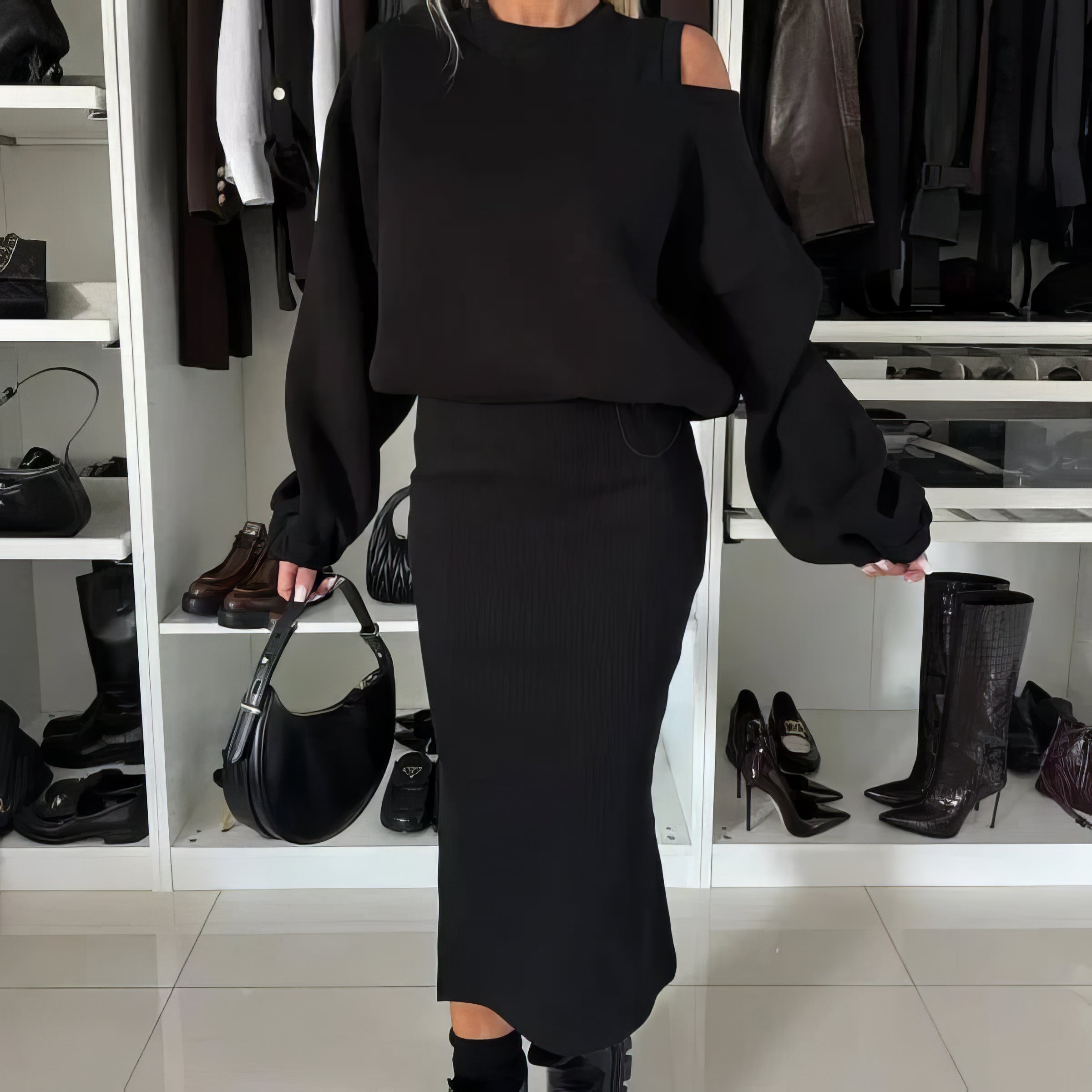 Marissa™ - 2 Piece Sleeveless Sweatshirt and Dress Set
