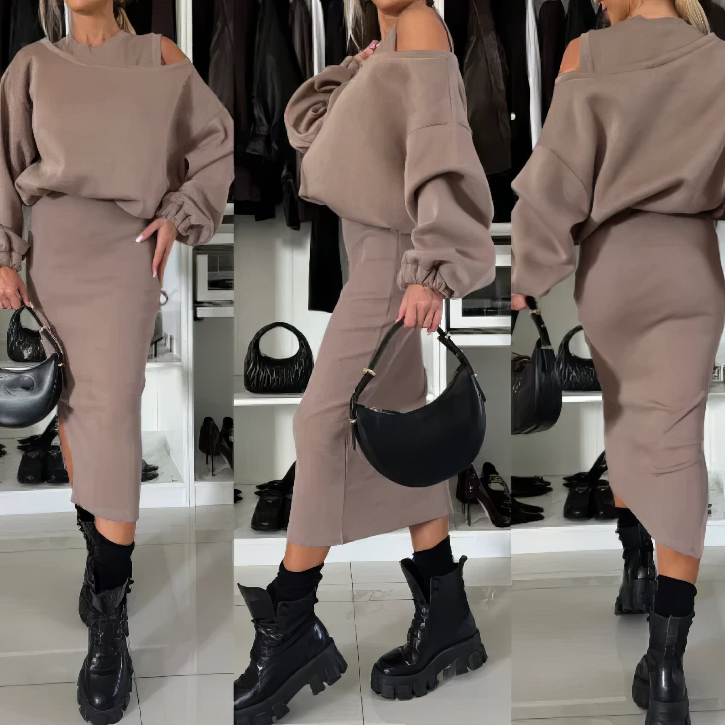 Marissa™ - 2 Piece Sleeveless Sweatshirt and Dress Set